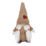 Maxbell 8''Handmade Christmas Gnome Decoration Santa Figurines Xmas Tree Decor Khaki