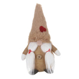 Maxbell 8''Handmade Christmas Gnome Decoration Santa Figurines Xmas Tree Decor Khaki