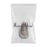 Maxbell Maxbell Resin Buddha statue in the Palm Tabletop Ornament f/Home Office Decor Silver