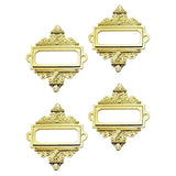 File Drawer Cabinet Card Tag Label Holder Metal Frame Golden