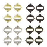 File Drawer Cabinet Card Tag Label Holder Metal Frame Golden