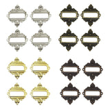 File Drawer Cabinet Card Tag Label Holder Metal Frame Golden