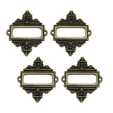 File Drawer Cabinet Card Tag Label Holder Metal Frame Bronze