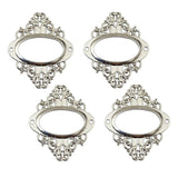 4PCS Vintage Drawer Label Tag Frame Label Holder Pull Handle White