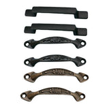 2pcs Alloy Cabinet Door Pulls Handles Home Furniture Door Hardware A_Black