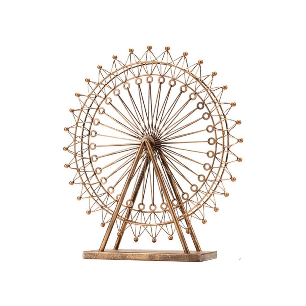 Maxbell Maxbell Retro Ferris Wheel Statue Home Drawing Room Decor Figurines Souvenir Silver