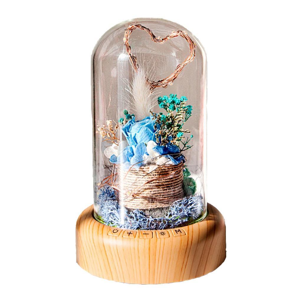 Maxbell Maxbell Glass Decoration Wireless Bluetooth Music Speaker with Night Light