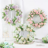 Artificial Peony Garland Hanging Wreath Flower Door Wall Decor 5 Pieces