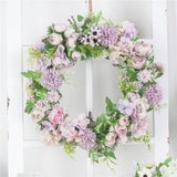 Artificial Peony Garland Hanging Wreath Flower Door Wall Decor 5 Pieces