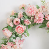 Artificial Peony Garland Hanging Wreath Flower Door Wall Decor 5 Pieces