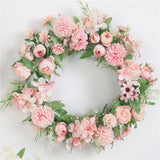Artificial Peony Garland Hanging Wreath Flower Door Wall Decor 5 Pieces