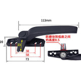 Maxbell 2Pair Window Handles Left/ Hand Zinc Alloy Window Hardware Door Handle Black