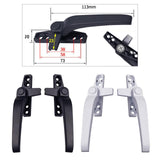 Maxbell 2Pair Window Handles Left/ Hand Zinc Alloy Window Hardware Door Handle Black