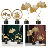 Maxbell 4 PCS Art Leaf Shape Sculpture Ornament Figurine Statue Office Decors