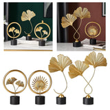 Maxbell 4 PCS Art Leaf Shape Sculpture Ornament Figurine Statue Office Decors