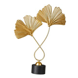 Maxbell 4 PCS Art Leaf Shape Sculpture Ornament Figurine Statue Office Decors