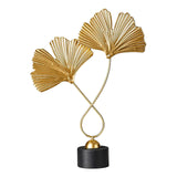 Maxbell 4 PCS Art Leaf Shape Sculpture Ornament Figurine Statue Office Decors