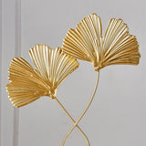 Maxbell 4 PCS Art Leaf Shape Sculpture Ornament Figurine Statue Office Decors