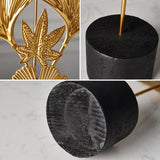 Maxbell 4 PCS Art Leaf Shape Sculpture Ornament Figurine Statue Office Decors