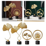 Maxbell 4 PCS Art Leaf Shape Sculpture Ornament Figurine Statue Office Decors