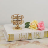 Maxbell 2xCrystal Tea Light Candle Holder Wedding Table Centerpiece Dinner 8x9CM