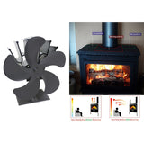 Maxbell Wood Burning Stove Fireplace Fan for Gas/Pellet/Wood/Log Stoves Gray