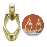 Maxbell 2x Thinker Sculpture Figurine Home Statues Modern Bookcase Decors