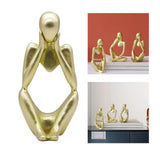 Maxbell 2x Thinker Sculpture Figurine Home Statues Modern Bookcase Decors