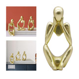 Maxbell 2x Thinker Sculpture Figurine Home Statues Modern Bookcase Decors