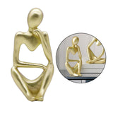Maxbell 2x Thinker Sculpture Figurine Home Statues Modern Bookcase Decors