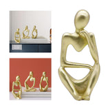 Maxbell 2x Thinker Sculpture Figurine Home Statues Modern Bookcase Decors