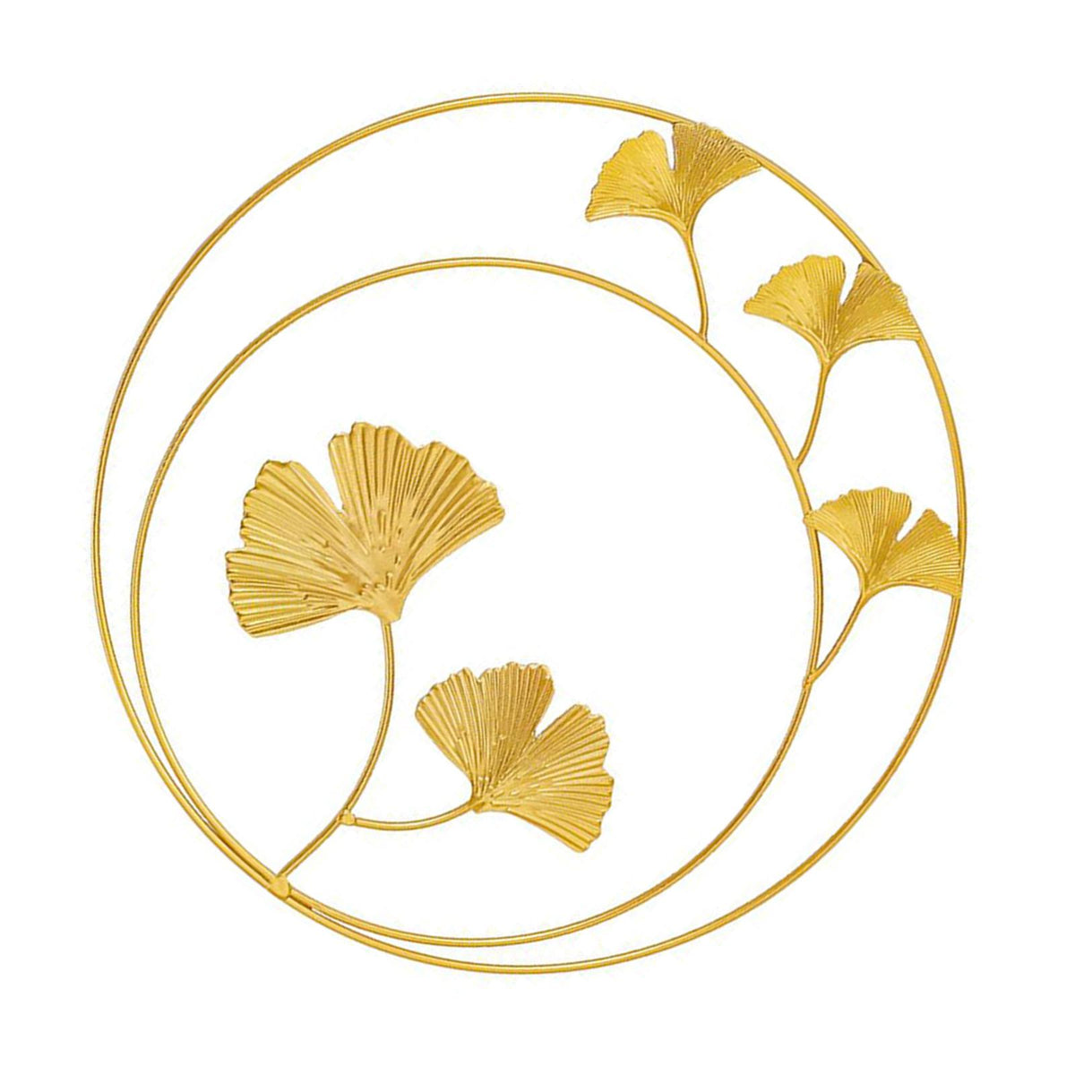 Maxbell Maxbell Golden Leaf Shape Wall Hanging Ornament Art Home Decor Ginkgo Leaf B