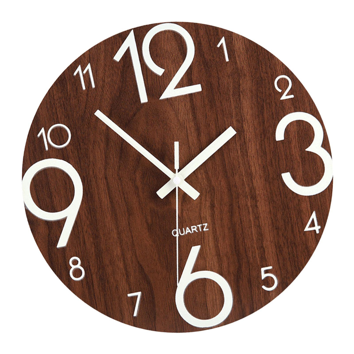 Maxbell Maxbell 12'' Luminous Wall Clock Silent Quartz Bedroom Night Clock Large Numerals 2
