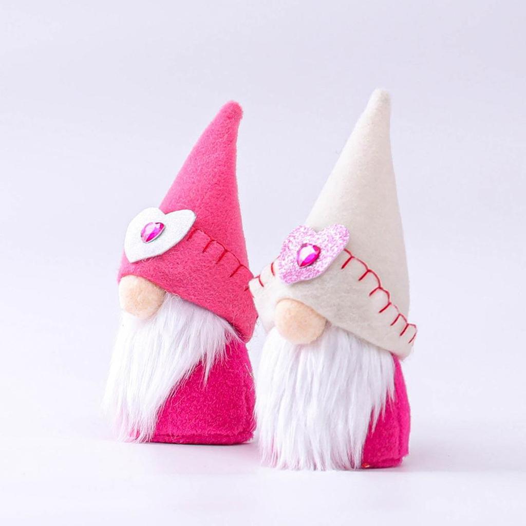 Maxbell Maxbell Valentine's Day Christmas Santa Gnomes Plush Tomte Doll Home Gift Red