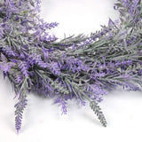 Maxbell 2pcs Artificial Door Wreath Hanging Lavender Flower Garland Fake Plant Decor