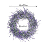 Maxbell 2pcs Artificial Door Wreath Hanging Lavender Flower Garland Fake Plant Decor
