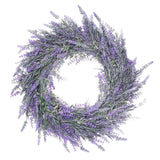 Maxbell 2pcs Artificial Door Wreath Hanging Lavender Flower Garland Fake Plant Decor