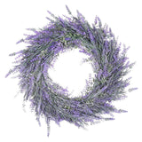 Maxbell 2pcs Artificial Door Wreath Hanging Lavender Flower Garland Fake Plant Decor