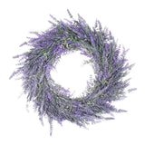 Maxbell 2pcs Artificial Door Wreath Hanging Lavender Flower Garland Fake Plant Decor
