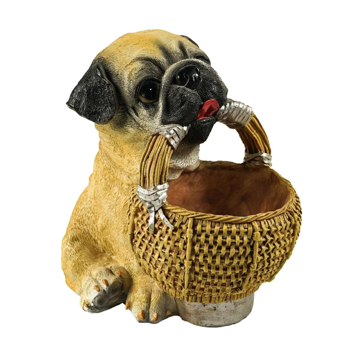 Maxbell Maxbell Resin Dog Storage Tray Snacks Organizer Sculpture Statue Ornament Pug
