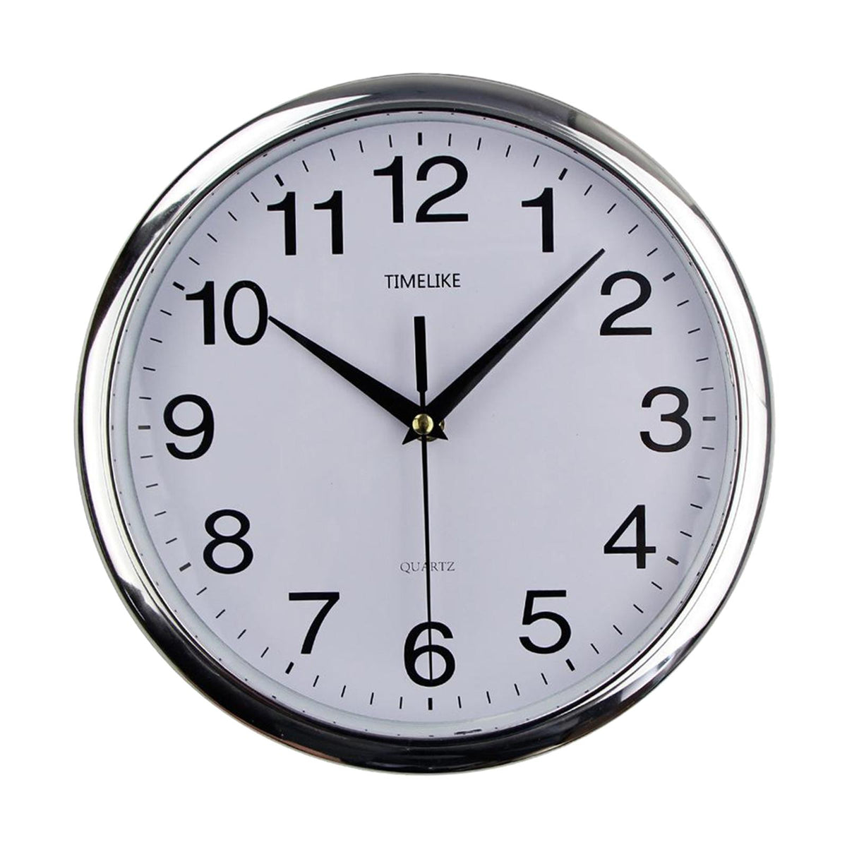 Maxbell Maxbell Modern Wall Clock Watches Silent Non Ticking Home Living Room Office Silver