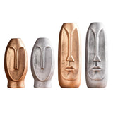 Maxbell 2pcs Ceramic Vase Stem Bunch Holder Flower Arrangement Planter Golden