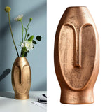 Maxbell 2pcs Ceramic Vase Stem Bunch Holder Flower Arrangement Planter Golden