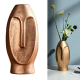 Maxbell 2pcs Ceramic Vase Stem Bunch Holder Flower Arrangement Planter Golden