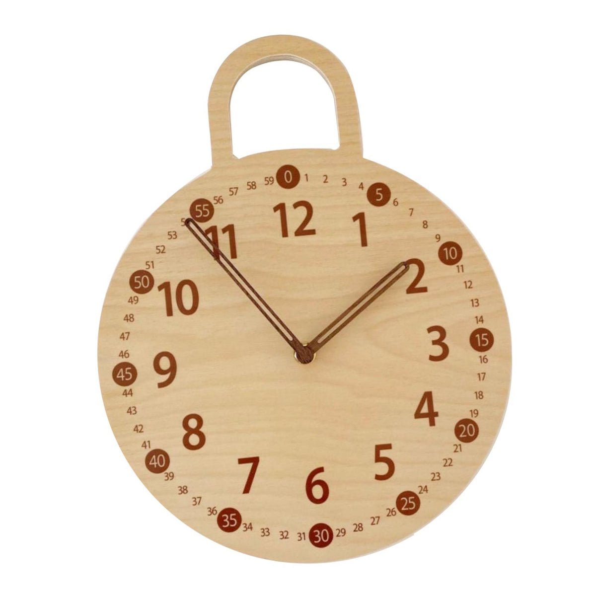 Maxbell Maxbell Wall Clock Modern Battery Operated Digital Office Decor Clock Wooden A2
