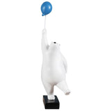 Maxbell 2x Resin Balloon Polar Bears Figurines Ornament Sculptures Gifts