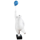 Maxbell 2x Resin Balloon Polar Bears Figurines Ornament Sculptures Gifts
