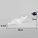 Maxbell 2x Resin Balloon Polar Bears Figurines Ornament Sculptures Gifts