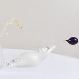 Maxbell 2x Resin Balloon Polar Bears Figurines Ornament Sculptures Gifts