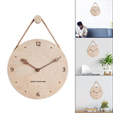 12 Wood Hanging Wall Clock Wooden Face for the Living Room Style 1"